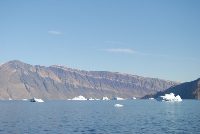 distant icebergs