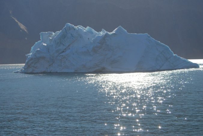 bright sun on ice and water