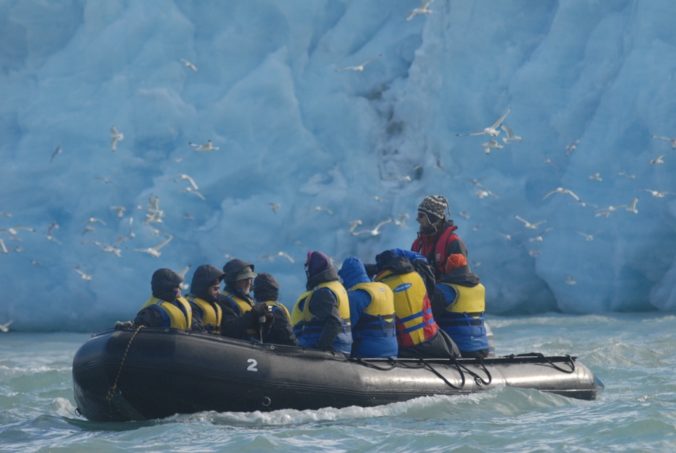 close to the glacier front