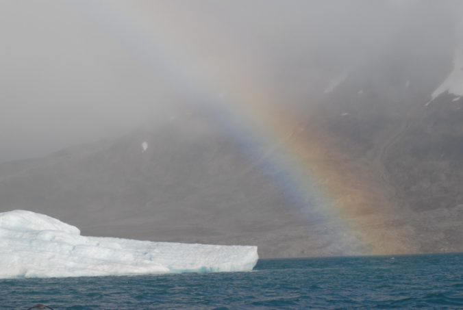 rainbow and iceberg