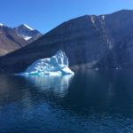 vibrant blue iceberg