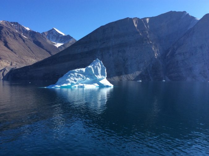 vibrant blue iceberg