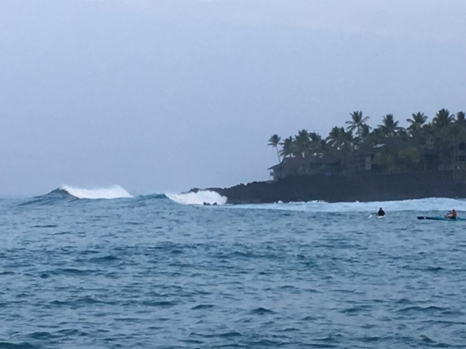 Breaking Waves in Keauhou Bay in Kona